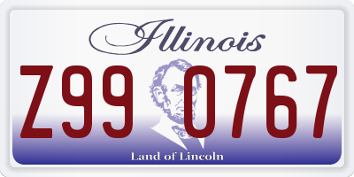 IL license plate Z990767