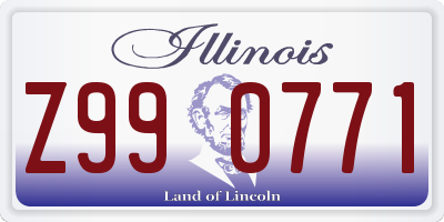 IL license plate Z990771