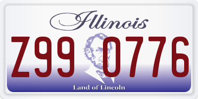 IL license plate Z990776