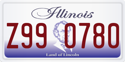 IL license plate Z990780