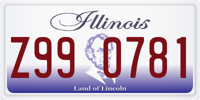 IL license plate Z990781