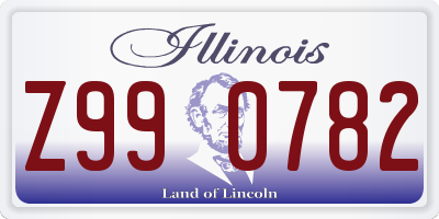 IL license plate Z990782