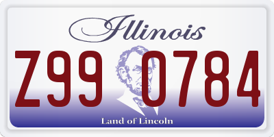 IL license plate Z990784