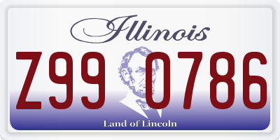 IL license plate Z990786