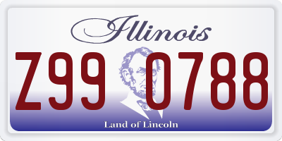 IL license plate Z990788