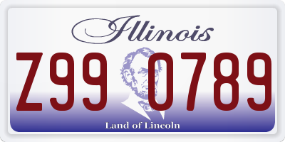 IL license plate Z990789