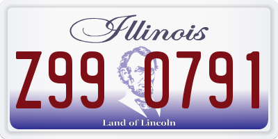 IL license plate Z990791