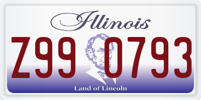 IL license plate Z990793