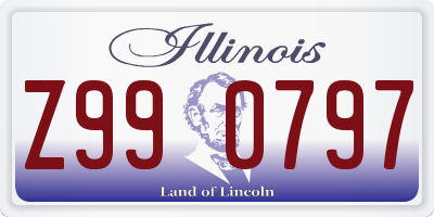 IL license plate Z990797