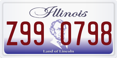 IL license plate Z990798