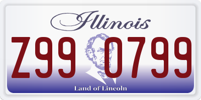 IL license plate Z990799