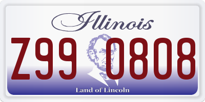 IL license plate Z990808