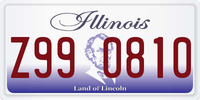 IL license plate Z990810