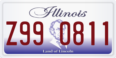 IL license plate Z990811