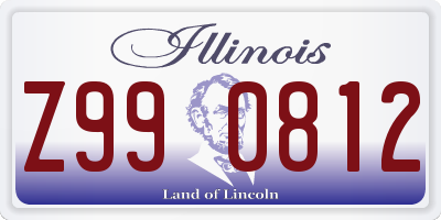 IL license plate Z990812