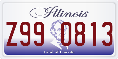 IL license plate Z990813