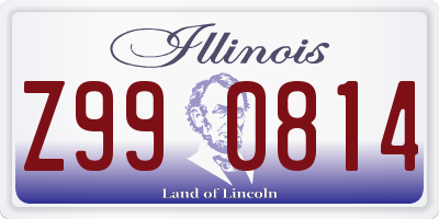 IL license plate Z990814