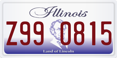 IL license plate Z990815