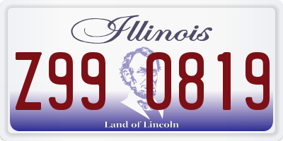 IL license plate Z990819