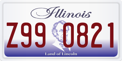 IL license plate Z990821