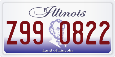 IL license plate Z990822