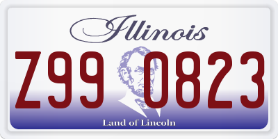 IL license plate Z990823