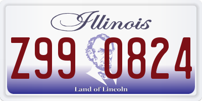 IL license plate Z990824