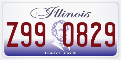 IL license plate Z990829