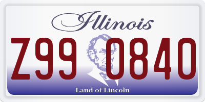 IL license plate Z990840