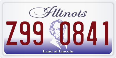 IL license plate Z990841