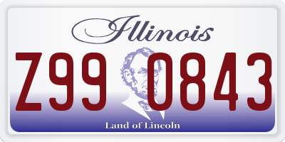 IL license plate Z990843