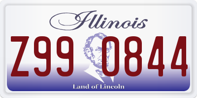 IL license plate Z990844