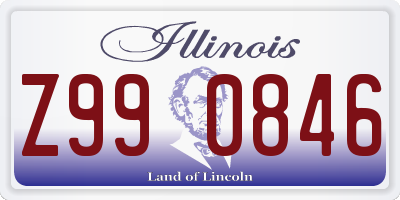 IL license plate Z990846