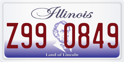 IL license plate Z990849