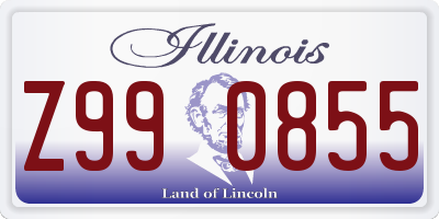 IL license plate Z990855