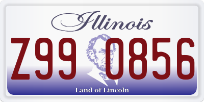 IL license plate Z990856