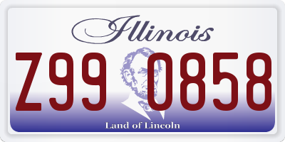 IL license plate Z990858