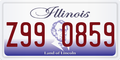 IL license plate Z990859