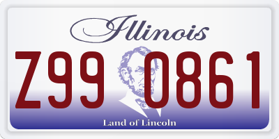 IL license plate Z990861