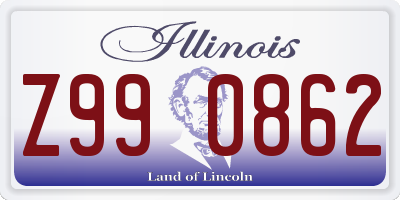 IL license plate Z990862