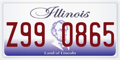 IL license plate Z990865