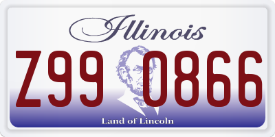 IL license plate Z990866