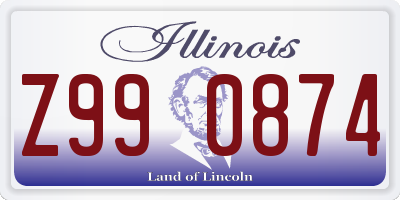 IL license plate Z990874