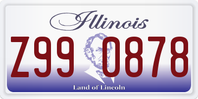 IL license plate Z990878