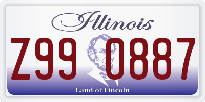 IL license plate Z990887