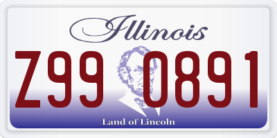 IL license plate Z990891