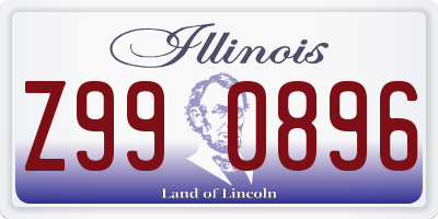 IL license plate Z990896