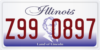 IL license plate Z990897