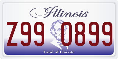 IL license plate Z990899