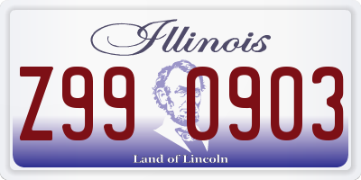 IL license plate Z990903